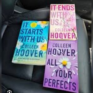 Colleen Hoover 3 Books   - Blue, Pink, and Purple Covers